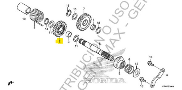 Piñon Patada Honda Xr 125 150 Original Genamax 1
