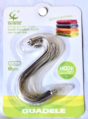 Ganchos Multiuso Cromados X 5 Unidades 1