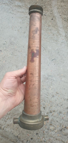 Antiguo Pico De Manguera Para Bombero De Cobre Y Bronce 0