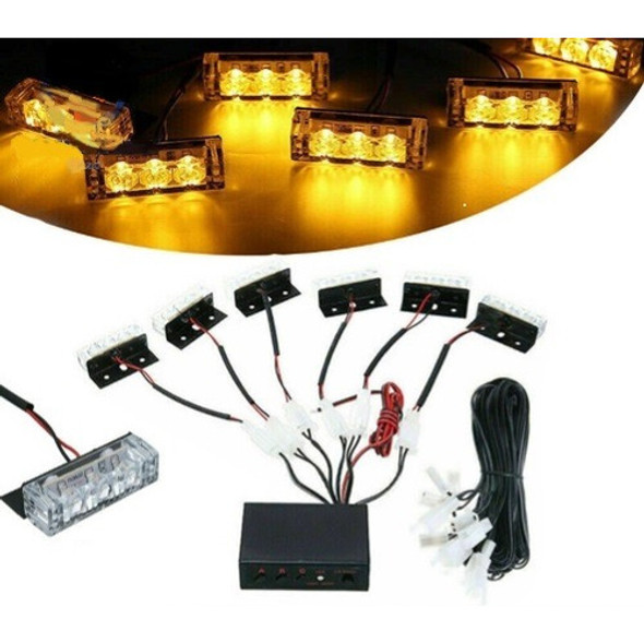 6 Luces 3 Led Strobo Emergencia Amarilla Ambar Vehiculo Seg. 0 6 Luces 3 Led Strobo Emergencia Amarilla Ambar Vehiculo Seg. 0