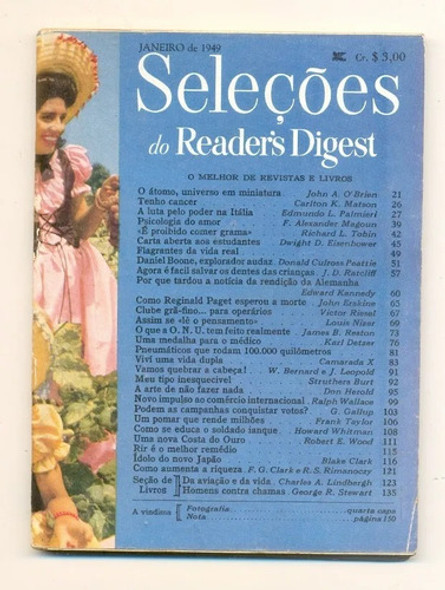 Revista Seleções Do Readers Digest - Janeiro De 1949 0