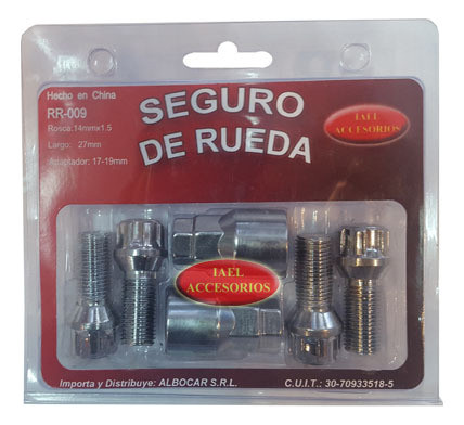 Seguro Rueda Antirobo 4 Bulones 9 P/ Golf 96/12 1