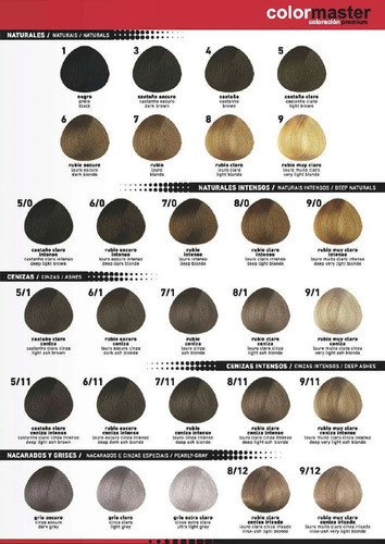 Tintura Color Master 24u+crema Oxi Vol 20 30 40+quitamancha 1