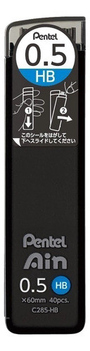 Grafite Pentel Ain 0,5mm Hb 40 Minas 0