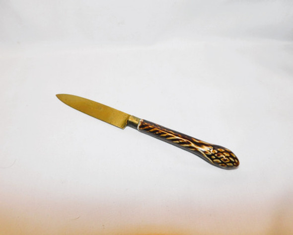 Cuchillos Antiguos Uchatius Bronce Mango Porcelana (5 Uni.) 0