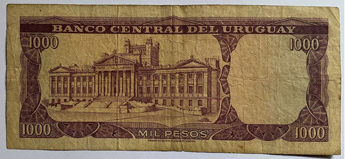 Billete Uruguay 1000 Pesos 1967, 9a6 Rotondaro, Bu22 1