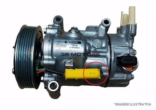 Plug Chicote Conector Compressor Ar Condicionado Peugeot 208 1