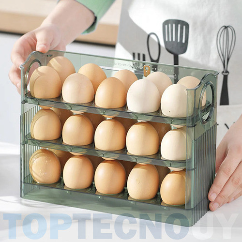 Organizador De 30 Huevos De Acrilico En 3 Niveles Huevera 1