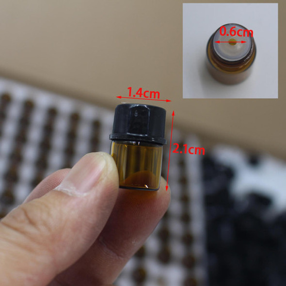 Frascos De Vidro Âmbar 100 Unidades De 1 Ml Bujão Do Meio 1