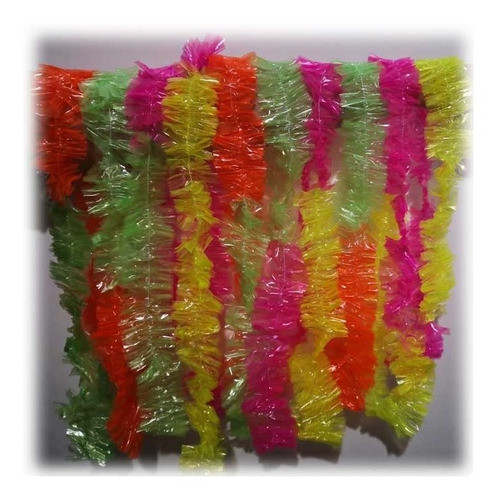 30 Collares Hawaianos Flúor Brilla Luz  Uv Cotillon Luminoso 1