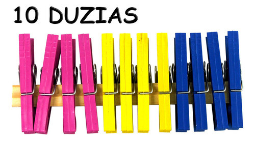 120 Prendedor Pregador De Roupa Plástico Varal 10 Duzias 1