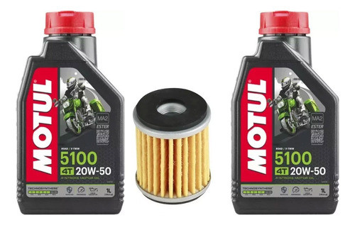Kit Aceite Motul Filtro Ybr Ys Fz 25 Xtz 250 Yamaha El Tala 0