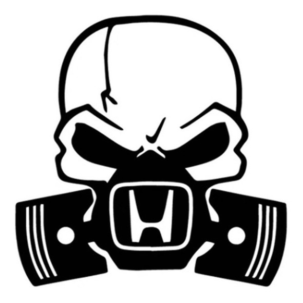 Sticker Calavera Honda Filt Adhesivo Tuning Racing Envynilos 0