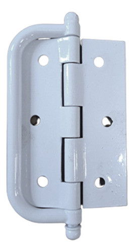 Dobradiça Com Alça Aço Branco 3 Peças Para Porta Camarão 1