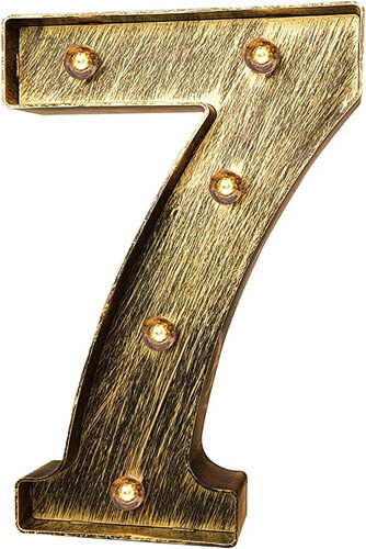 Letra Grande De Marquesina Con Luces Vintage Oro 7 0