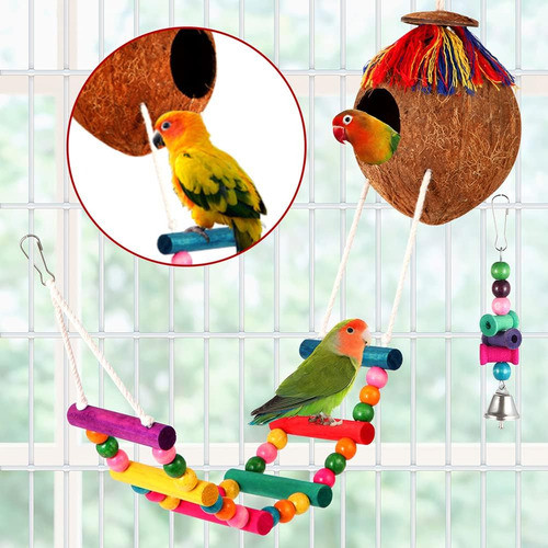 Columpios Y Accesorios Para Jaula, Adecuados Para Aves Peque 1