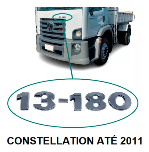 Emblema Lateral Injetado Cromado 17-250 Volkswagen Caminhao 0
