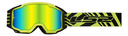 Óculos Cross Ls2 Charger Pro Tear Off Amarelo Trilha Lente 0