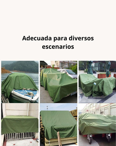 Lona Gruesa Verde Militar Reforzada Impermeable 3x3 M 1