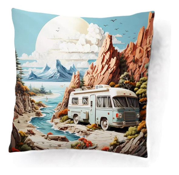 Diseños 3d Inflado Sublimar Almohadones Paisajes #t129 0