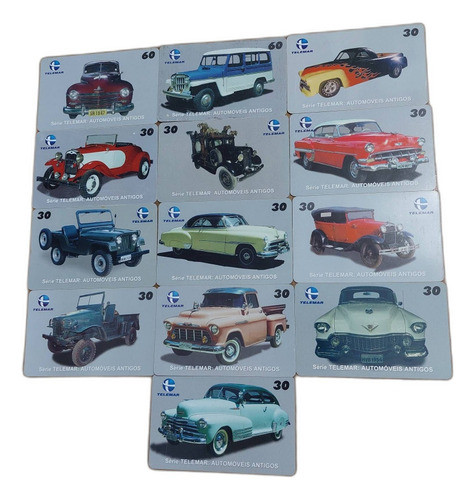 Série Fechada De Cartões Telefônicos 13 Carros Antigos Ce. 0
