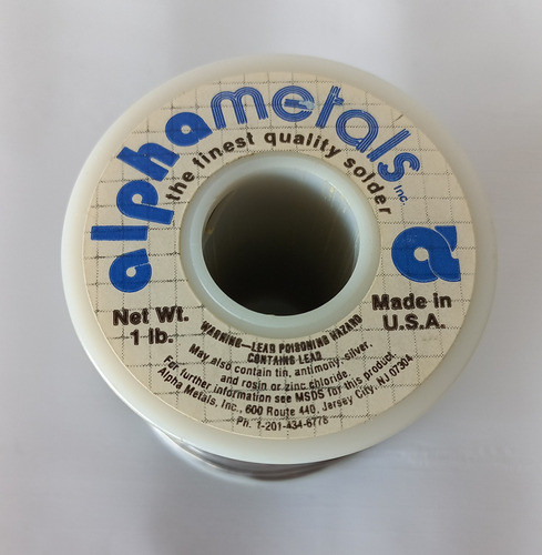 Estaño Soldadura Electronica Rollo Alphametals - Made In Usa 1