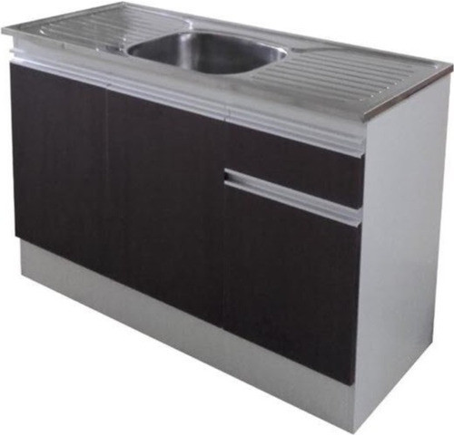 Bajo Mesada De 1,60 Con Perfil De Aluminio Sin Mesada 0