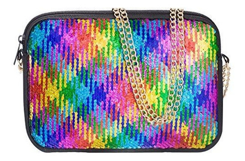 Funlavie Bolso De Neopreno Para Mujer, Bolsa De Lentejuelas, 0