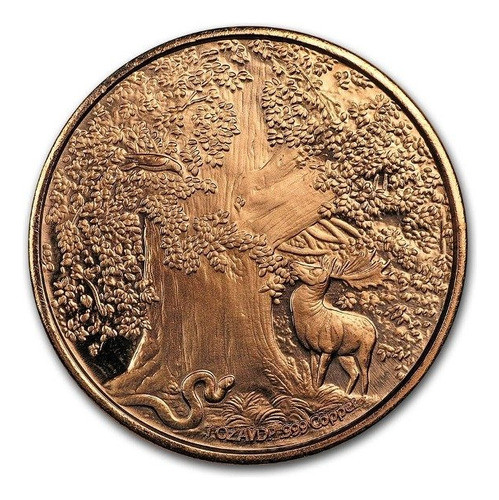 Ronda 1oz De Cobre De Puro 999 Dragón Nidhoggr 1