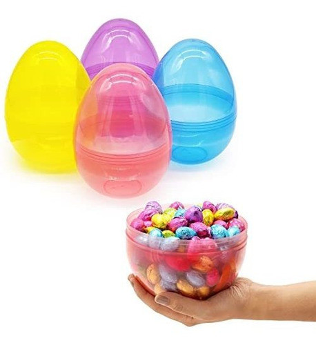 Huevos De Pascua Plasticos Para Rellenar 12u Clear De 15cm 0