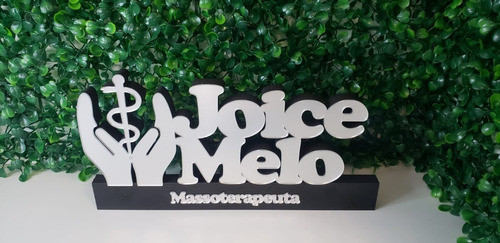 Placa Profissão Mesa Massoterapeuta Mdf /acrílico Espelhado 1