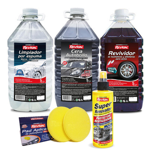 Shampoo Hidro Autobrillo Negro Revividor Pad Y Renov Revigal 0