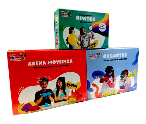 Combo Juegos Ciencia 1 2 3 Conciencia Fisica Quimica Niños 0
