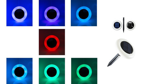 Estaca Led De Jardín C/ Panel Solar Bateria Recargable Color 1