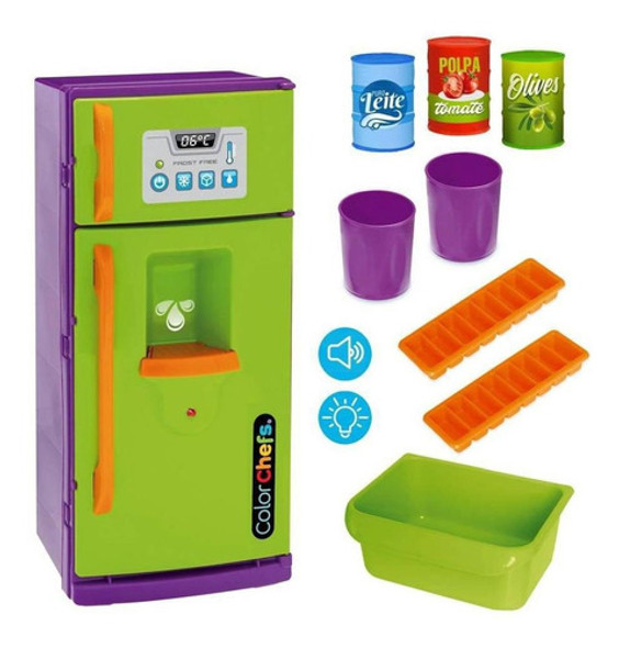 Kit Geladeira Color Chefs Com Som Luz E App 1