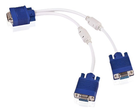 Svga Vga Splitter Male A 2 Dos Dual Female Y Monitor Pc Tft 0