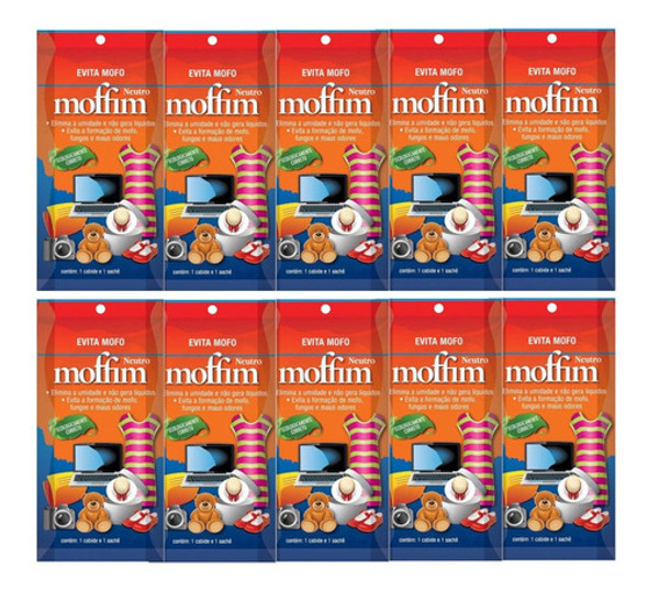 10x Sache Antimofo Desumidificador Moffim 0