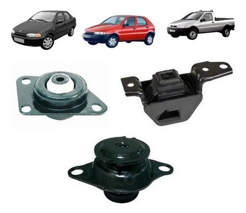 Kit Coxim Motor E Cambio Palio / Strada 96 97 98 99 00 0