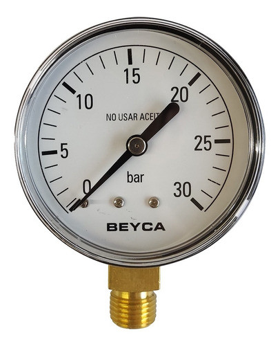 Manometro Beyca 63mm Rosca 1/4 Inf Para Oxigeno 30kg 0