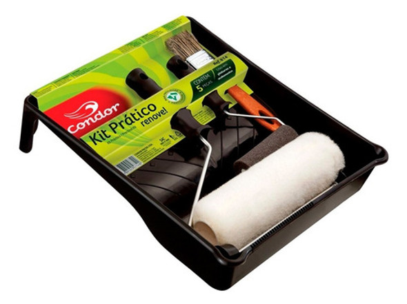 Kit Pintura Rolo Lã Espuma Pincel Bandeja 10lixas Fita Crepe 1 Kit Pintura Rolo Lã Espuma Pincel Bandeja 10lixas Fita Crepe 1