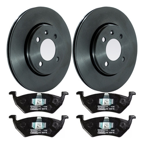 Kit Discos Y Pastillas P/ Volkswagen Voyage Kitx2 0