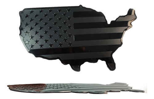 Símbolo Mapa Americano Preto Adesivo 1