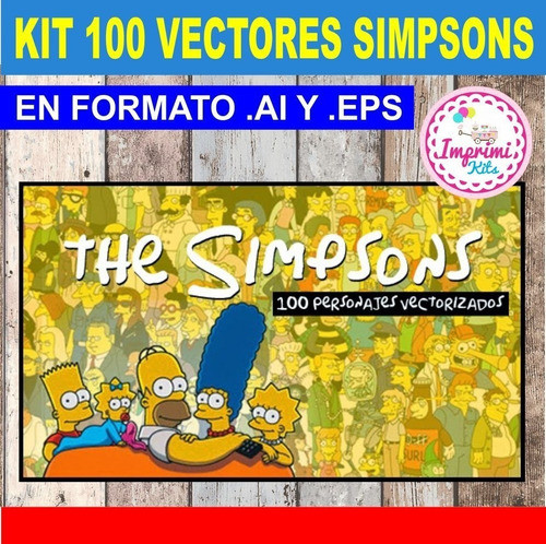 100 Personajes De Los Simpsons Vectorizados Vectores 1