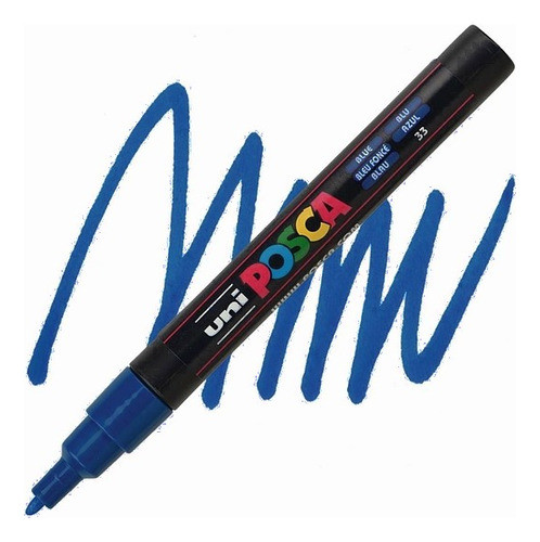 Marcador Uni Posca 1.3 Mm Az.m 0