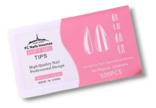 Tips Almedra Paris Night X 500 - Press On / Soft Gel 0