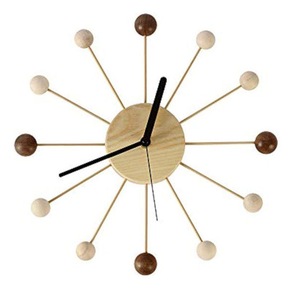 Reloj De Bola De Arte Shisedeco En Madera Y Bambú, Reloj De 0