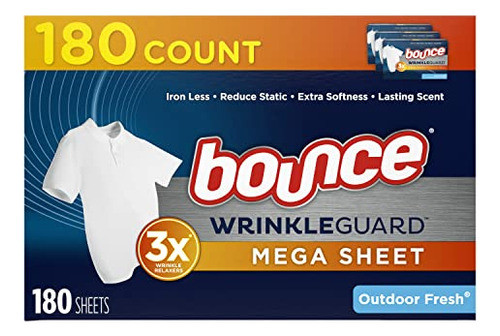 Lençóis Bounce Wrinkleguard Mega Dryer 180 Unidades Wrinkle 1