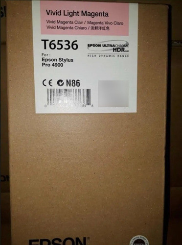 Cartucho Epson T6536 Vivid Ligh Magenta Pro4900 Original Ven 0