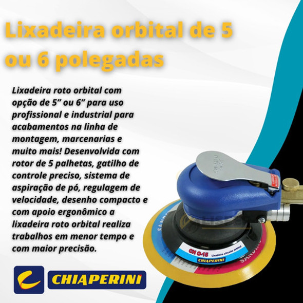 Lixadeira Pneumática Roto Orbital 6  Ch O-15 - Chiaperini 1