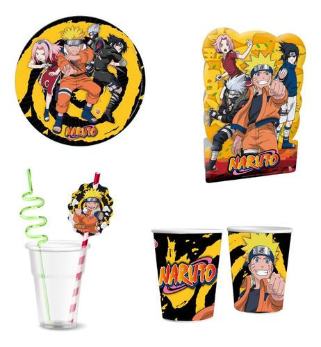 Combo Naruto Cumpleaños 8 Invitados 4 Items Piñata 0